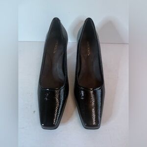 AEROSOLES Envy Black Patent Leather Black Heels